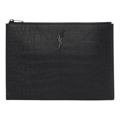 ysl men clutch|ysl crocodile clutch.